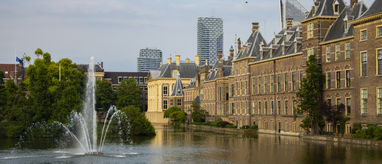 De hofvijver in Den Haag