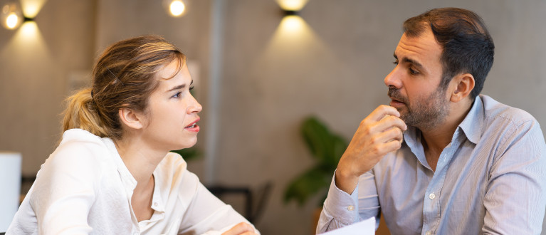 Gesprek tussen collega's